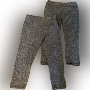 Zobha cropped athletic leggings. Heathered gray. Size L. sold together.